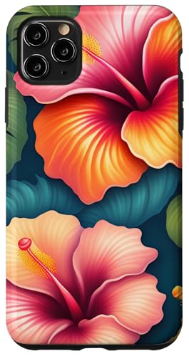 Hülle für iPhone 11 Pro Max Hawaiianischer Hibiskus, tropisches Blumendesign, tropischer Hibiskus von Hawaiin Hibiscus Gear