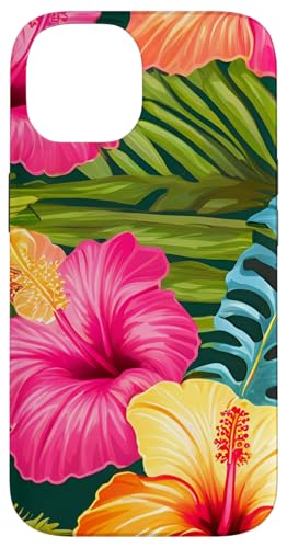 Hülle für iPhone 14 Hawaiianischer Hibiskus, tropisches Blumendesign, tropischer Hibiskus von Hawaiin Hibiscus Gear