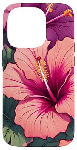 Hülle für iPhone 14 Pro Hawaiian Hibiscus Tropical Flower Design für Telefon, Hibiskus von Hawaiin Hibiscus Gear