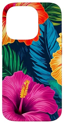 Hülle für iPhone 14 Pro Hawaiianischer Hibiskus, tropisches Blumendesign, tropischer Hibiskus von Hawaiin Hibiscus Gear