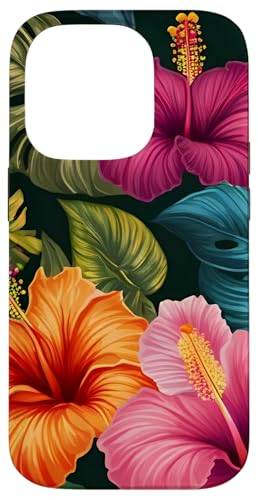 Hülle für iPhone 14 Pro Hawaiianischer Hibiskus, tropisches Blumendesign, tropischer Hibiskus von Hawaiin Hibiscus Gear