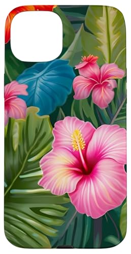 Hülle für iPhone 15 Plus Hawaiianischer Hibiskus, tropisches Blumendesign, tropischer Hibiskus von Hawaiin Hibiscus Gear