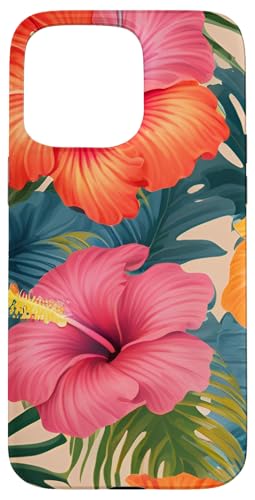 Hülle für iPhone 15 Pro Max Hawaiianischer Hibiskus, tropisches Blumendesign, tropischer Hibiskus von Hawaiin Hibiscus Gear