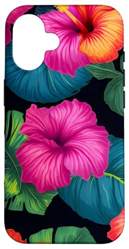 Hülle für iPhone 16 Hawaiianischer Hibiskus, tropisches Blumendesign, tropischer Hibiskus von Hawaiin Hibiscus Gear