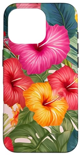 Hülle für iPhone 16 Pro Hawaiianischer Hibiskus, tropisches Blumendesign, tropischer Hibiskus von Hawaiin Hibiscus Gear