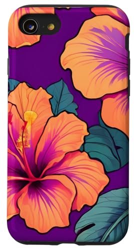 Hülle für iPhone SE (2020) / 7 / 8 Hawaiian Hibiscus Tropical Flower Design für Telefon, Hibiskus von Hawaiin Hibiscus Gear