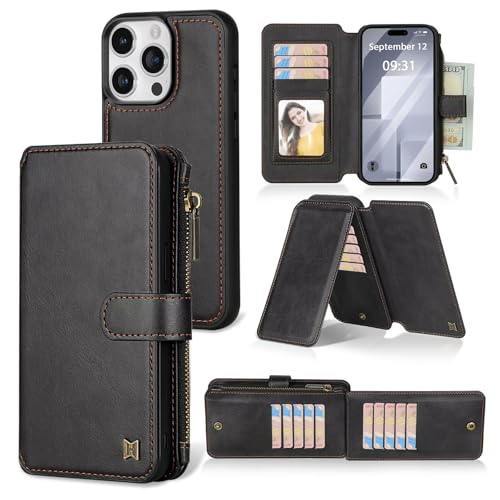 Haygdz Handyhülle für Xiaomi Redmi Note 12 Pro 4G Hülle [Premium PU Leder] [Kartenfach] Handyhülle Lederhülle Kartenfach Flip Cover Tasche Magnet Standfunktion Klapphülle Case, Schwarz von Haygdz