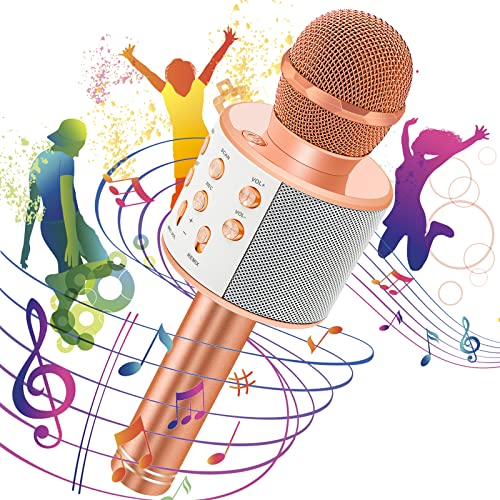 Karaoke Mikrofon Kinder, Bluetooth Mikrofon Kinder Karaoke 4 In 1,Toll Als FüR Spielzeug Ab 4 Jahre Junge Und MäDchen Geschenke,Zuhause Party Karaoke von Hayruoy