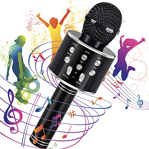 Hayruoy Karaoke Mikrofon Kinder, Bluetooth Mikrofon Kinder Karaoke 4 In 1,Toll Als FüR Spielzeug Ab 4 Jahre Junge Und MäDchen Geschenke,Zuhause Party Karaoke von Hayruoy