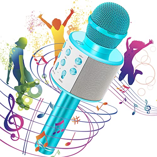 Karaoke Microphone Children, Bluetooth Microphone Children's Karaoke 4 in 1, Great as a Toy for Boys and Girls from 4 Years, Gifts, Home Party Karaoke Dynamic Microphones for IOS/Android von Hayruoy
