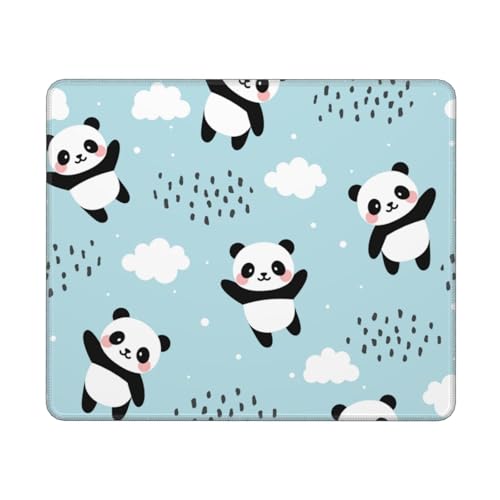 Rutschfestes Mauspad mit Gummibasis, personalisiertes Mauspad-Design für den Büro- und Heimgebrauch. Panda Cloud von Hdhfjks