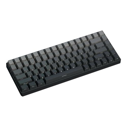 Hduacuge 136 Tasten auf der Seite, transparente Tinte mit Farbverlauf, Grau / Schatten, PBT-Tasten, geeignet für mechanische MX-Tastatur von Hduacuge