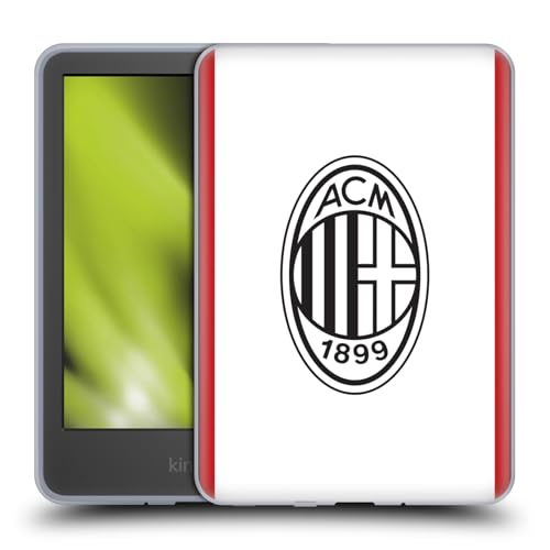 Head Case Designs Offizielle AC Milan Away 2024/25 Wappen-Set Soft Gel Handyhülle Hülle kompatibel mit Amazon Kindle 11th Gen 6in 2022 von Head Case Designs