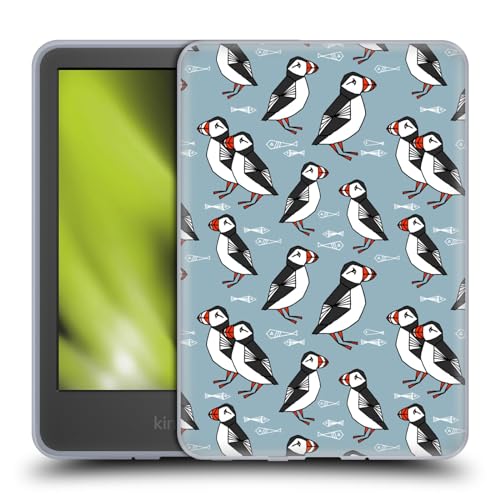 Head Case Designs Offizielle Andrea Lauren Design Puffins Voegel Soft Gel Handyhülle Hülle kompatibel mit Amazon Kindle 11th Gen 6in 2022 von Head Case Designs