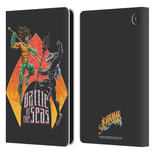 Head Case Designs Offizielle Aquaman and The Lost Kingdom Schlacht Der Meere Graphics Leder Brieftaschen Handyhülle Hülle Huelle kompatibel mit Amazon Fire 7 2022 von Head Case Designs