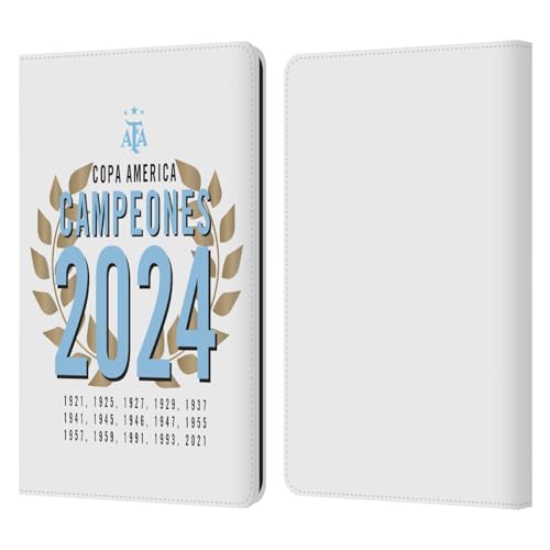 Head Case Designs Offizielle Argentina National Football Team Meister Copa America 2024 Leder Brieftaschen Handyhülle Hülle Huelle kompatibel mit Kindle Paperwhite 1/2 / 3 von Head Case Designs