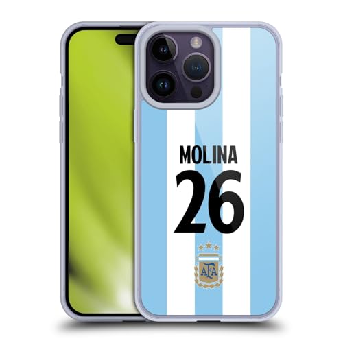 Head Case Designs Offizielle Argentina National Football Team Nahuel Molina 2024/25 Spieler Home Kit Gruppe 1 Softgelhülle Kompatibel Mit Apple iPhone 14 Pro Max Und Kompatibel Mit Magsafe Zubehör von Head Case Designs