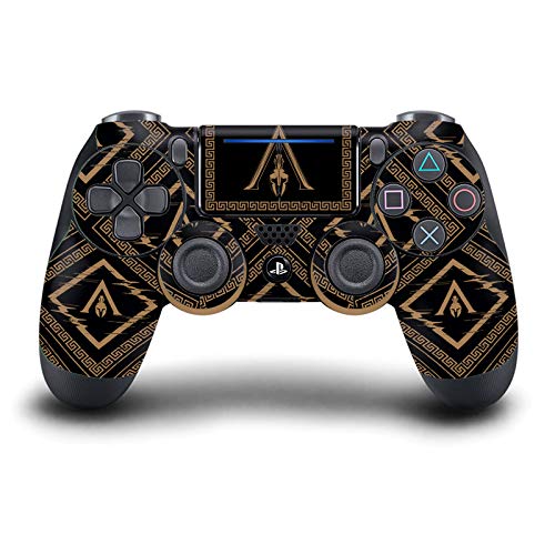 Head Case Designs Offizielle Assassin's Creed Crest & Broken Spear Odyssee Kunstwerk Vinyl Haut Gaming Aufkleber Abziehbild Abdeckung kompatibel mit Sony Playstation 4 PS4 DualShock 4 Controller von Head Case Designs