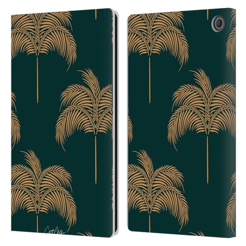 Head Case Designs Offiziell Zugelassen Cat Coquillette Leopardmondaufgang Tropische Tierwelt Leder Brieftaschen Handyhülle Hülle Huelle kompatibel mit Amazon Amazon Fire Max 11 2023 von Head Case Designs