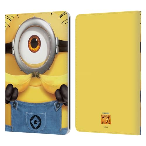 Head Case Designs Offizielle Despicable Me 4 Bananen-Schnurrbart Grafiken Leder Brieftaschen Handyhülle Hülle Huelle kompatibel mit Kindle Paperwhite 1/2 / 3 von Head Case Designs