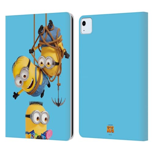 Head Case Designs Offizielle Despicable Me 4 Lustiger Raub Grafiken Leder Brieftaschen Handyhülle Hülle Huelle kompatibel mit Apple iPad Air 11 2020/2022/2024 von Head Case Designs