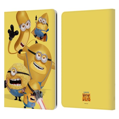 Head Case Designs Offizielle Despicable Me 4 Mega Minions Grafiken Leder Brieftaschen Handyhülle Hülle Huelle kompatibel mit Kindle Paperwhite 1/2 / 3 von Head Case Designs