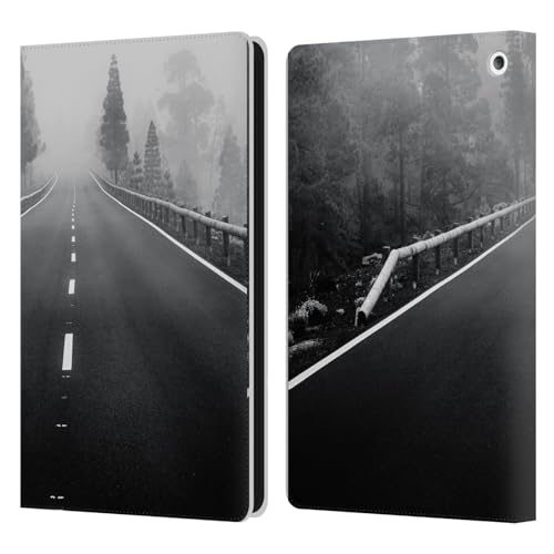 Head Case Designs Offizielle Dorit Fuhg Endlose Straße Monotone Leder Brieftaschen Handyhülle Hülle Huelle kompatibel mit Fire HD 8/Fire HD 8 Plus 2020 von Head Case Designs