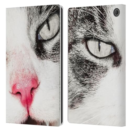 Head Case Designs Offizielle Dorit Fuhg Katzenlecken Tiere Und Urbanes Leben Leder Brieftaschen Handyhülle Hülle Huelle kompatibel mit Amazon Fire Max 11 2023 von Head Case Designs