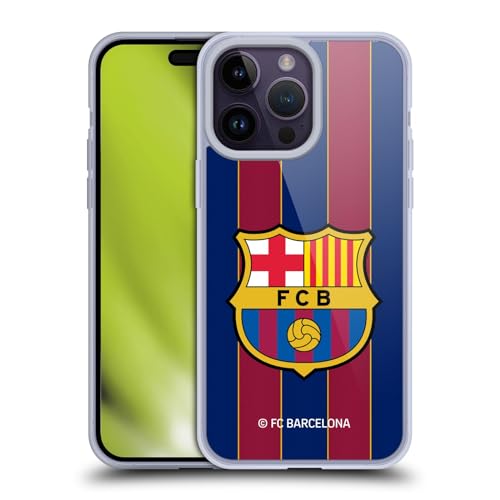 Head Case Designs Offizielle FC Barcelona Home 2020/21 Crest Kit Soft Gel Handyhülle Hülle kompatibel mit Apple iPhone 14 Pro Max von Head Case Designs