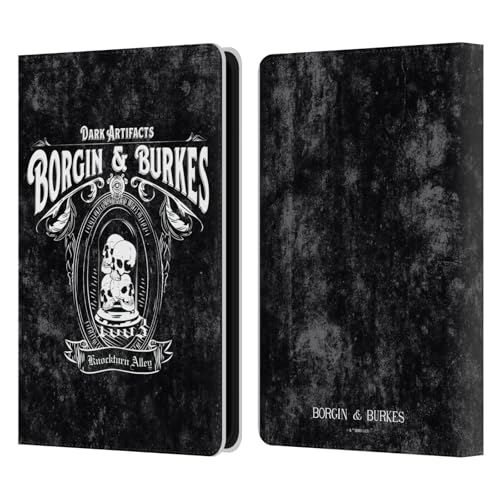 Head Case Designs Offiziell Zugelassen Harry Potter Borgin & Burkes Standorte Typografie Leder Brieftaschen Handyhülle Hülle Huelle kompatibel mit Amazon Kindle Paperwhite 5 (2021) von Head Case Designs