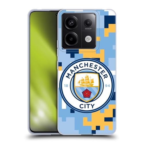 Head Case Designs Offizielle Manchester City Man City FC Club Digital Camouflage Soft Gel Handyhülle Hülle kompatibel mit Xiaomi Redmi Note 13 Pro 5G von Head Case Designs
