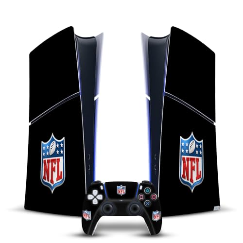 Head Case Designs Offizielle NFL 3D Schild Vinyl Haut Gaming Aufkleber Abziehbild Abdeckung kompatibel mit Sony Playstation 5 PS5 Slim/Pro Digital Edition Console & DualSense Control von Head Case Designs