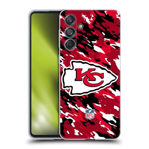 Head Case Designs Offizielle NFL Camou Kansas City Chiefs Logo Soft Gel Handyhülle Hülle kompatibel mit Samsung Galaxy M55 5G von Head Case Designs