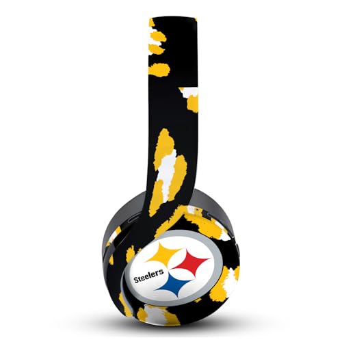 Head Case Designs Offizielle NFL Leopard Pittsburgh Steelers Vinyl Haut Aufkleber Abziehbild Abdeckung kompatibel mit Sony Playstation PS Pulse 3D Headset von Head Case Designs