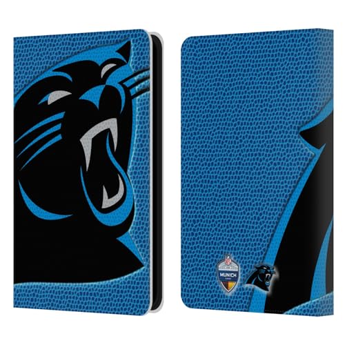 Head Case Designs Offizielle NFL Munich Panthers Internationale Spiele 2024 Leder Brieftaschen Handyhülle Hülle Huelle kompatibel mit Kindle Paperwhite 5 (2021) von Head Case Designs