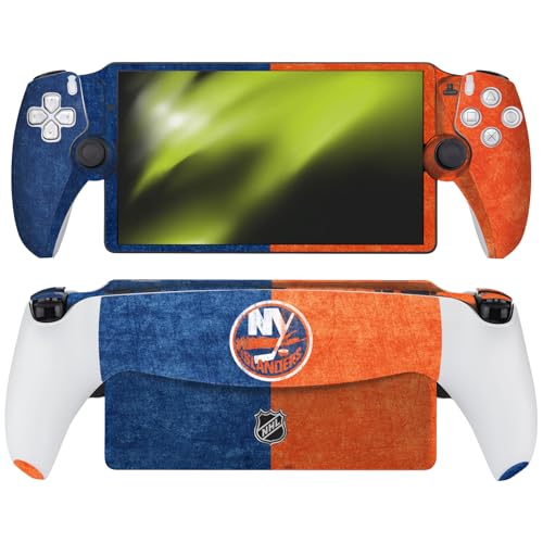 Head Case Designs Offizielle NHL Halb beunruhigt New York Islanders Vinyl Haut Aufkleber Abziehbild Abdeckung kompatibel mit Sony PS5 Playstation PS Portal von Head Case Designs