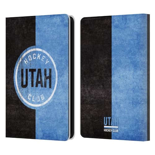 Head Case Designs Offizielle NHL Halb beunruhigt Utah Hockey Club Leder Brieftaschen Handyhülle Hülle Huelle kompatibel mit Amazon Kindle 11th Gen 6in 2022 von Head Case Designs