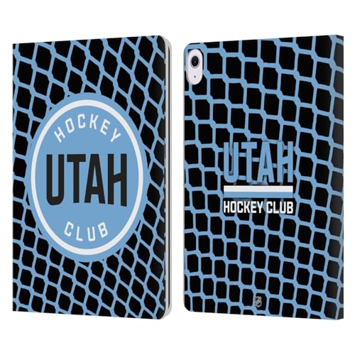 Head Case Designs Offizielle NHL Netzmuster Utah Hockey Club Leder Brieftaschen Handyhülle Hülle Huelle kompatibel mit Apple iPad Air 13 2024 von Head Case Designs