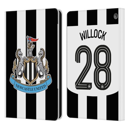 Head Case Designs Offizielle Newcastle United Football Club Joe Willock 2024/25 Spieler Home Kit Leder Brieftaschen Handyhülle Hülle Huelle kompatibel mit Fire HD 8/Fire HD 8 Plus 2020 von Head Case Designs