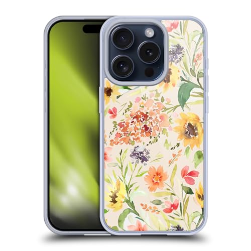 Head Case Designs Offizielle Ninola Sonnenblumenpflanzen Herbst Blumenmuster Softgelhülle Kompatibel Mit Apple iPhone 15 Pro Und Kompatibel Mit Magsafe Zubehör von Head Case Designs