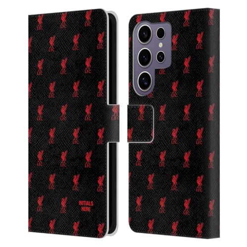 Head Case Designs Offizielle Personalisierte Individuelle Liverpool Football Club Liver Bird Rot Logo 1 Leder Brieftaschen Handyhülle Hülle Huelle kompatibel mit Samsung Galaxy S25 Ultra von Head Case Designs