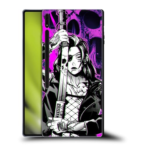 Head Case Designs Offizielle Zombie Makeout Club Tod Cyber Grafiken Soft Gel Handyhülle Hülle kompatibel mit Samsung Galaxy Tab S8 Ultra von Head Case Designs