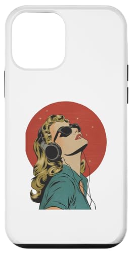 Hülle für iPhone 12 mini Elektronische Musikliebhaber DJ Geschenk Vintage Retro Kopfhörer von Headphones DJ Hip Hop EDM Electronic Music Apparel