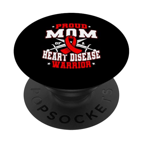 Die stolze Mutter eines Krankheitskriegers unterstützt Mutter PopSockets Klebender PopGrip von Heart Disease Awareness Support Designs