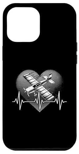 Hülle für iPhone 12 Pro Max Heartbeat Modellflugzeug RC Flight Hobby Technique Pilot von Heartbeat Model Airplane Gift Tees for Men Boys