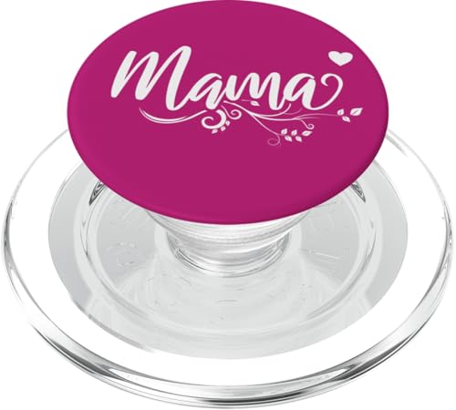 Love Mama Herz Blume Weiß Typografie für Mama Muttertag PopSockets PopGrip für MagSafe von Heartfelt Moments Mother's Day Outfits & Apparels