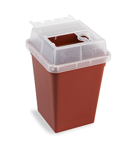 Heathrow Scientific HD120177 Behälter zur Entsorgung von Kanülen, 1 L, Rot (18-er Pack) von Heathrow Scientific