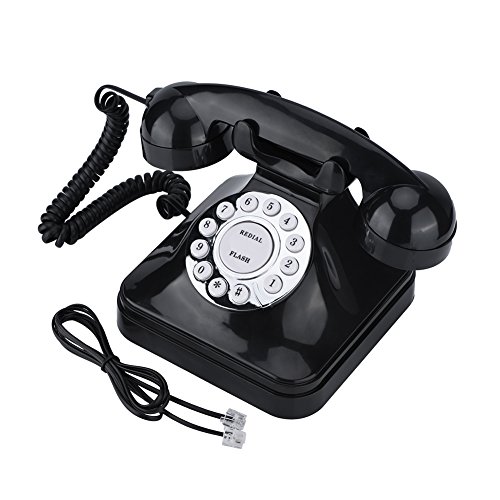 Heaveant Schnurgebundenes Telefon, WX-3011 Festnetztelefon Vintage Home Telefon Retro Draht Festnetztelefon Schwarz von Heaveant