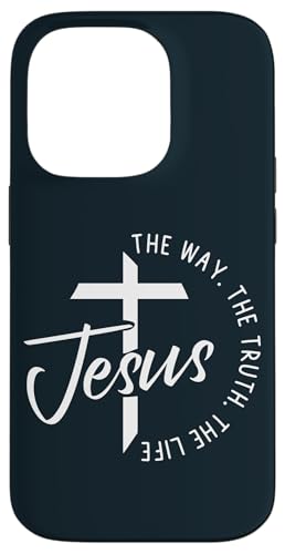 Hülle für iPhone 14 Pro Jesus Der Weg, Die Wahrheit, Das Leben Christlicher Glaube, Kreuz von Heavenly Faith Inspiration.USA