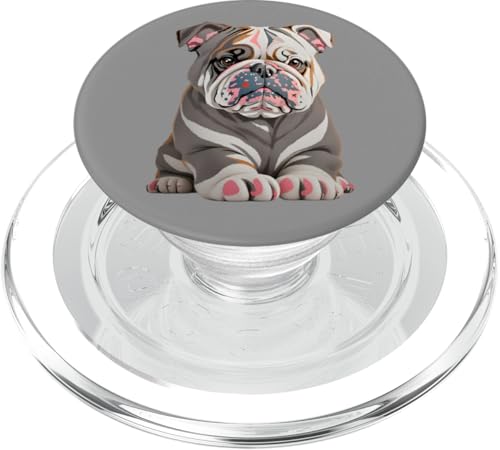 Bulldog Modern Portrait - Zeitgenössische Kunst für Hundeliebhaber PopSockets PopGrip für MagSafe von Heavenwear